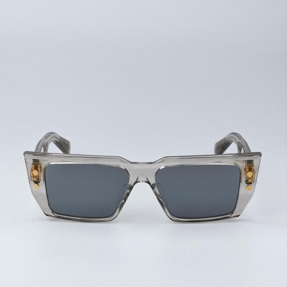 Balmain B-VI BPS-121B-54 Women BRAND NEW Sunglasses Titanium Gold Grey Cat Eye main image 6